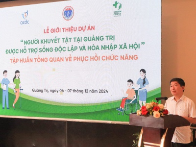 Quảng Trị: Lễ ra mắt dự án "Người khuyết tật tại Quảng Trị được hỗ trợ sống độc lập và hòa nhập xã hội" - Tập huấn tổng quan về phục hồi chức năng